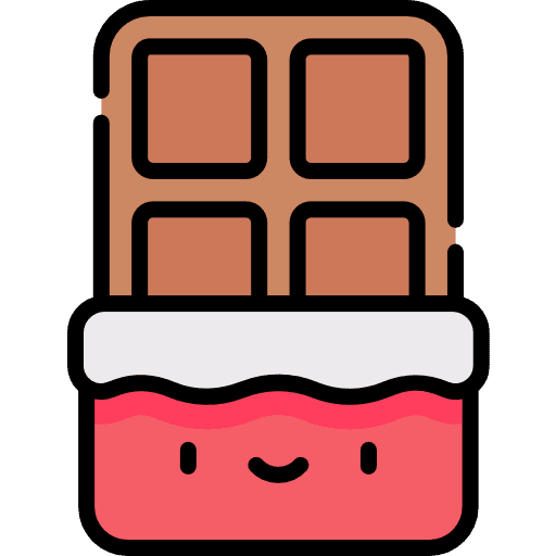 Chocolate bar sweet smiley bar icon