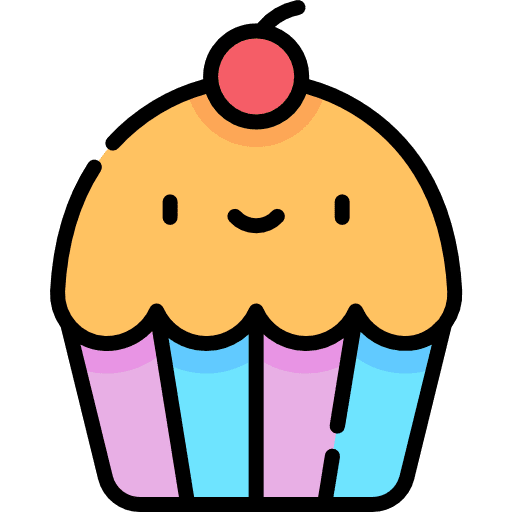 Cupcake muffin dessert food icon