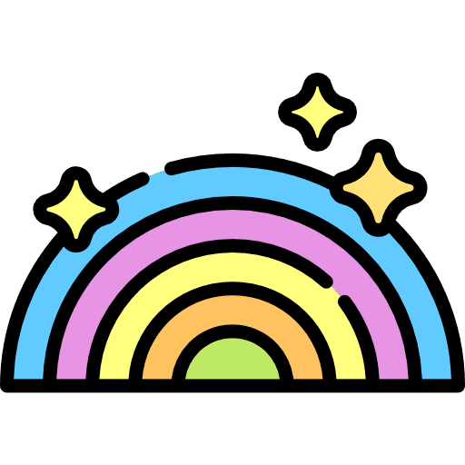 Rainbow atmospheric weather nature icon