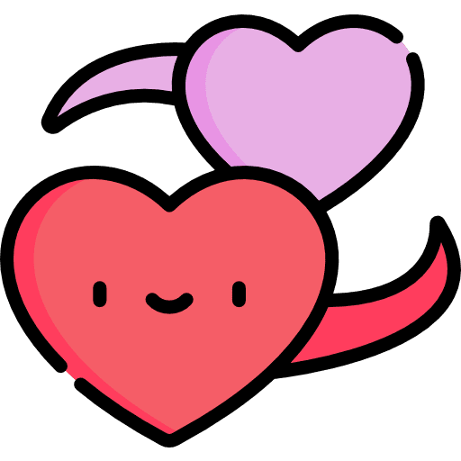 Spin love hearts heart icon