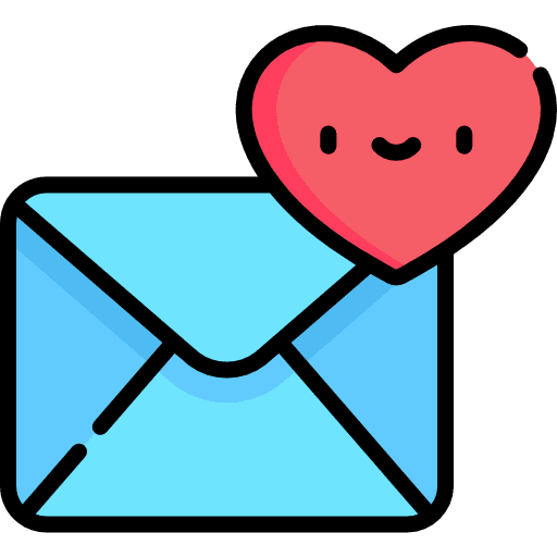 Message love message envelope icon