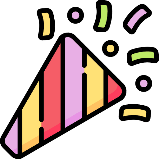 Party garland birthday and party confetti icon