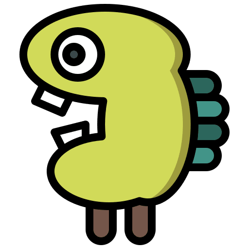 Monster animals fairy tale monster icon