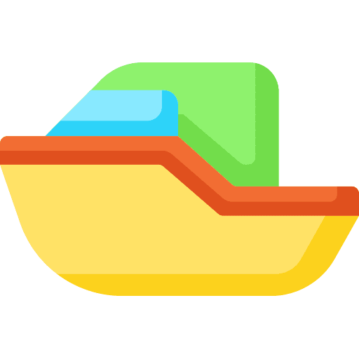 Boat kid and baby transport toys icon