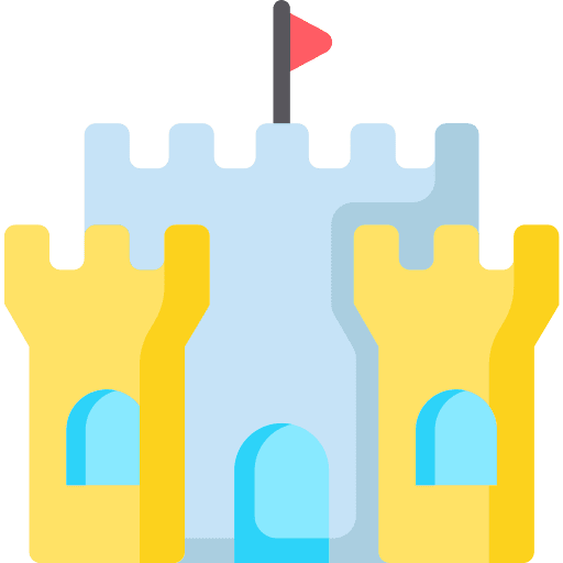 Castle architecture construction monument icon