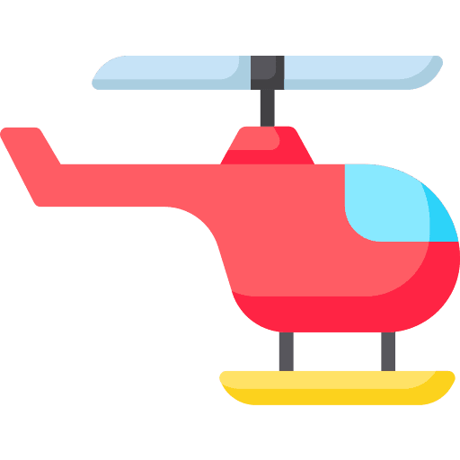 Helicopter aircraft transport modeling icon