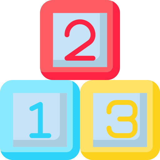 Number blocks 123 block number icon