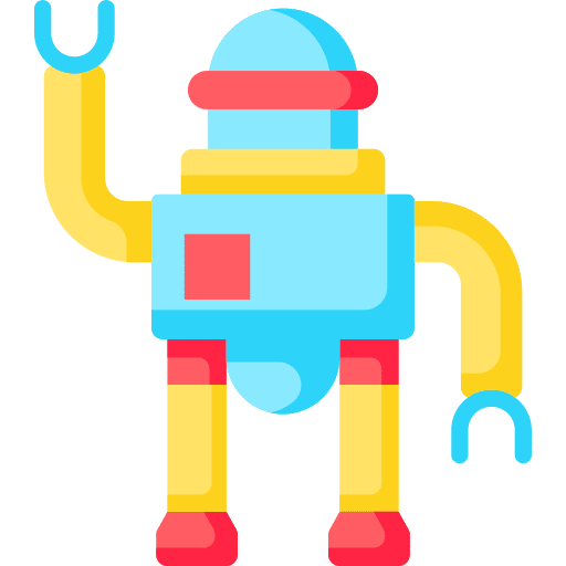 Robot metallic gaming game icon
