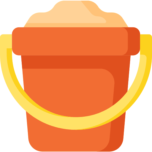 Sand bucket toys bucket kid and baby icon