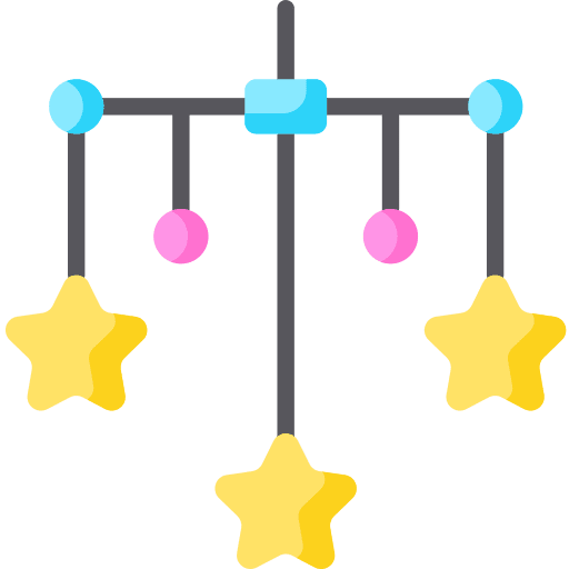 Crib toy stars toy baby toy icon