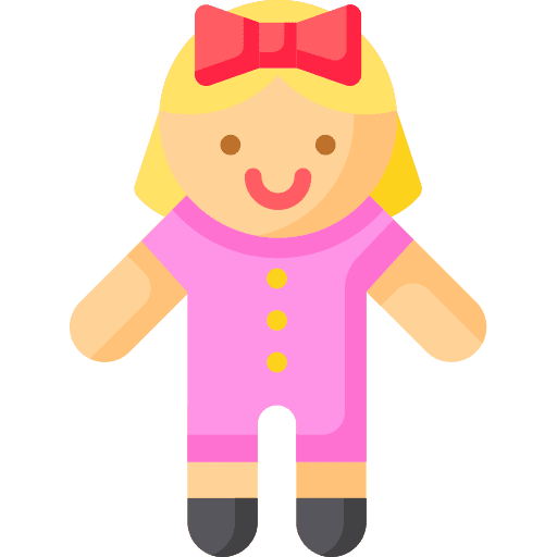 Doll people childhood kid and baby icon