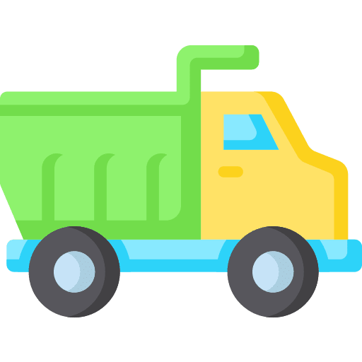 Dump truck dump construction and tools automobile icon