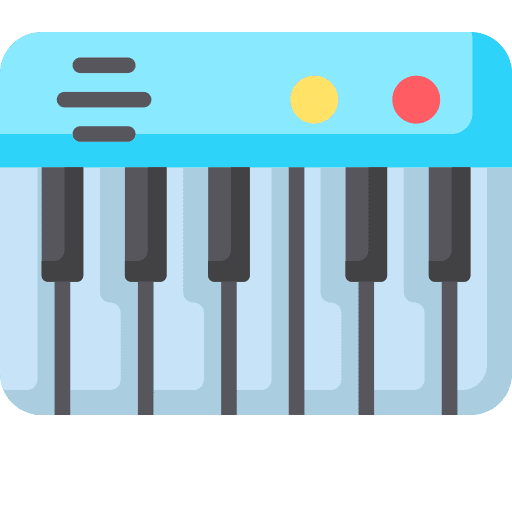 Piano music piano music and multimedia icon