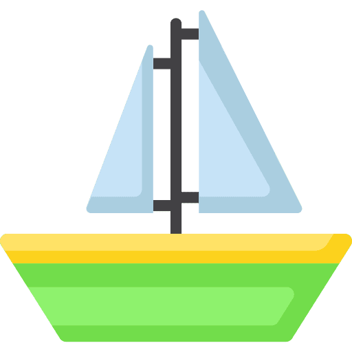 Sail transport boats yatch icon