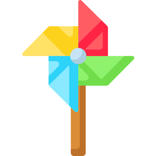 Wind mill pinwheel toy wind mill icon