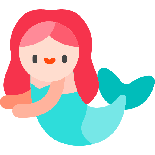 Mermaid fairy tale folklore legend icon