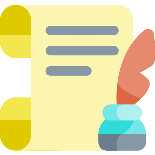 Parchment cultures writing tool old scroll icon