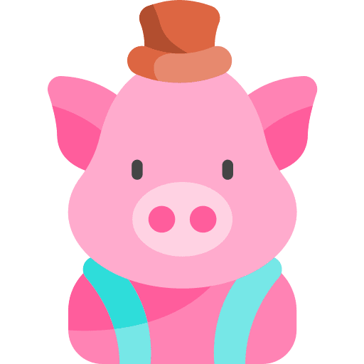 Pig legend fairy tale pig icon