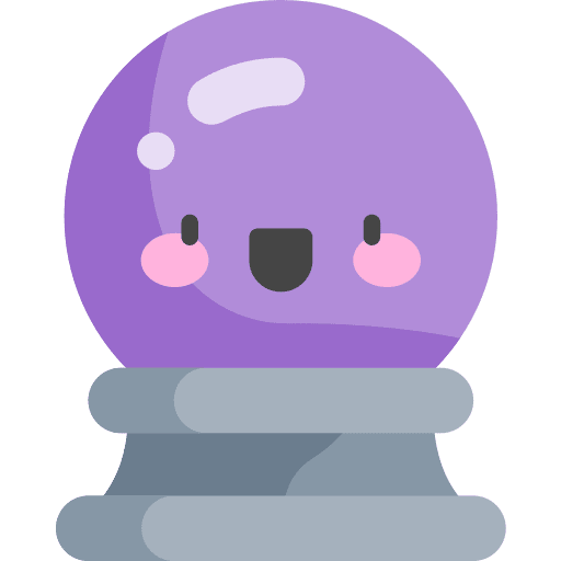 Crystal ball wizard witch magician icon