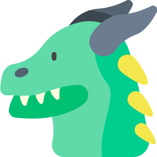 Dragon character fantasy fairy tale icon