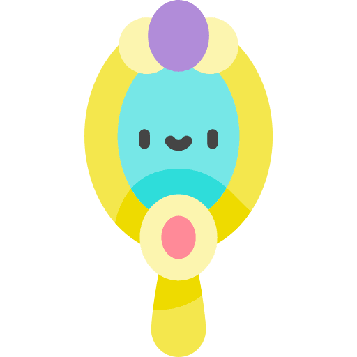 Hand mirror mirror grooming beauty icon