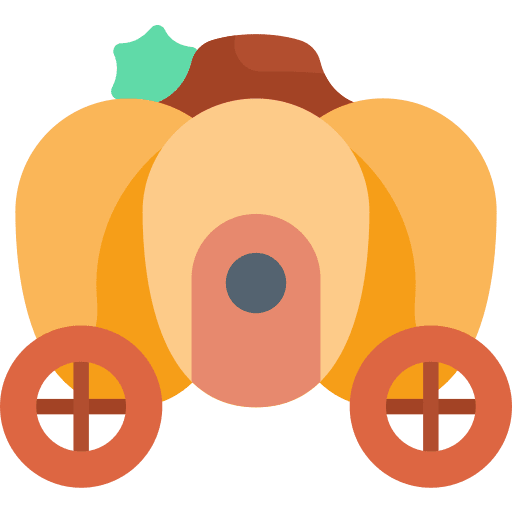 Pumpkin fairy tale transportation transport icon