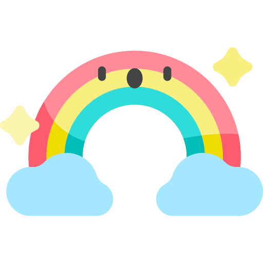Rainbow sun nature spectrum icon