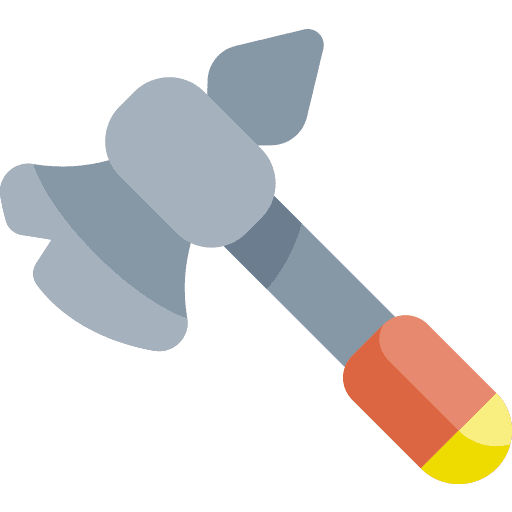 Axe viking medieval construction and tools icon