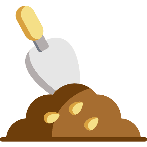 Planting seed planting farming and gardening icon