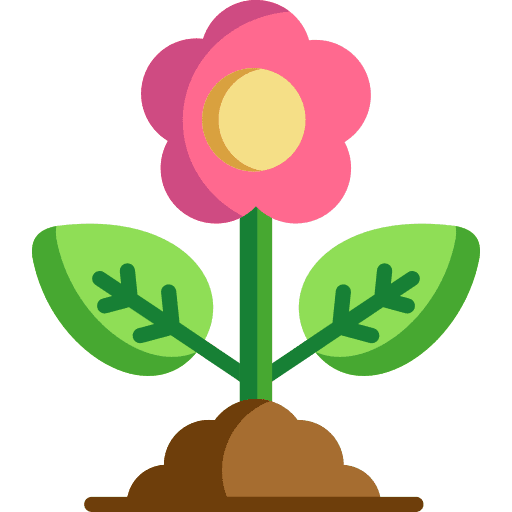 Flower nature petals farming and gardening icon