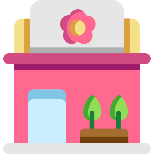 Flower shop buildings flower shop commercial icon