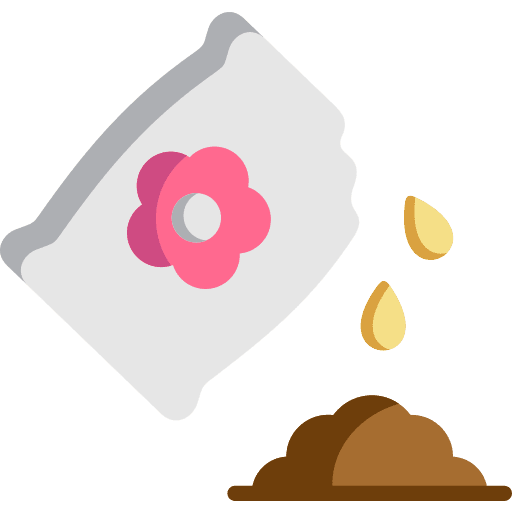 Planting farming and gardening nature seeds icon