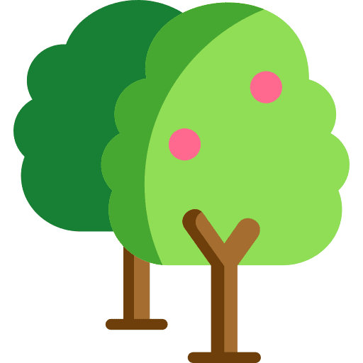Trees tree farming and gardening ecologism icon