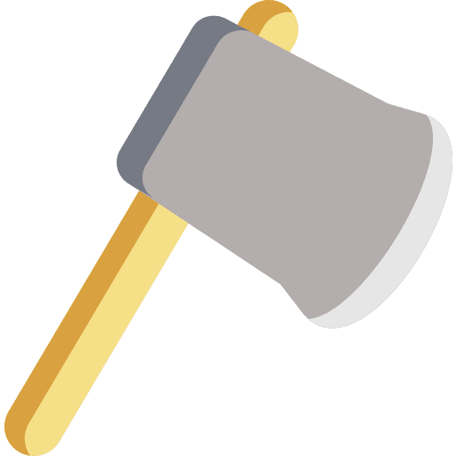 Axe construction and tools weapon axe icon