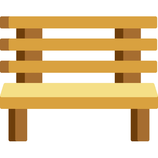 Bench rest area bench furniture and household icon