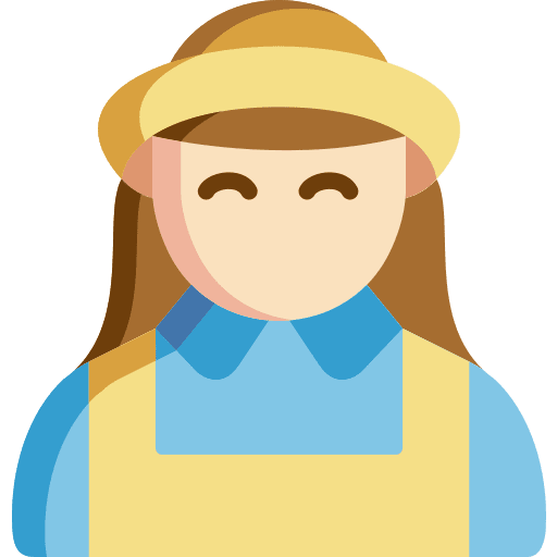 Female people farming and gardening professions and jobs icon