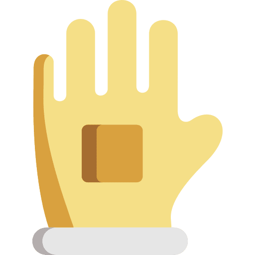 Glove farming and gardening gloves safety icon