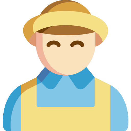 Male people professions and jobs gardener icon