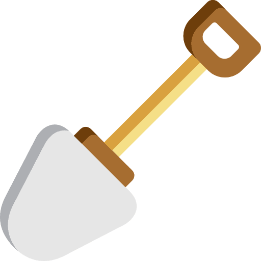 Shovel tools and utensils yard garden icon