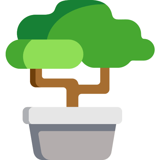 Bonsai plant nature botanical icon