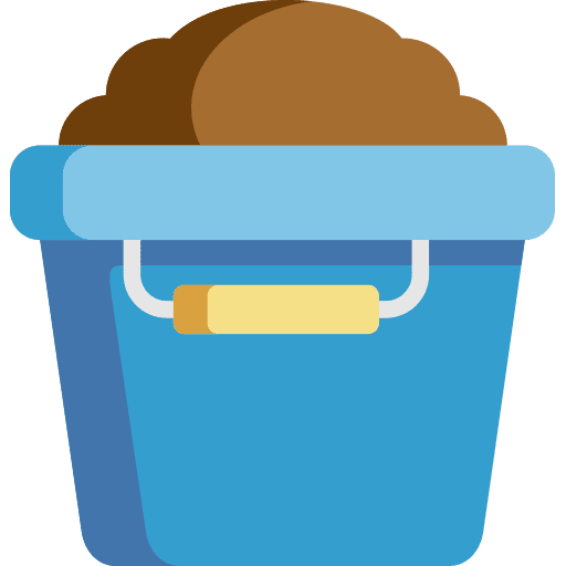Bucket pail farming and gardening bucket icon