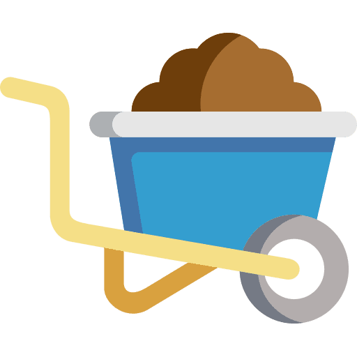 Wheelbarrow wheelbarrow wheels construction and tools icon