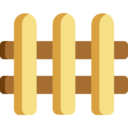 Wooden security garden picket fence icon