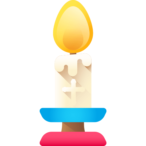 Candle light christian illumination icon