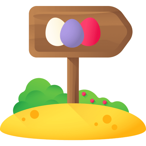 Easter eggs easter sign direction icon