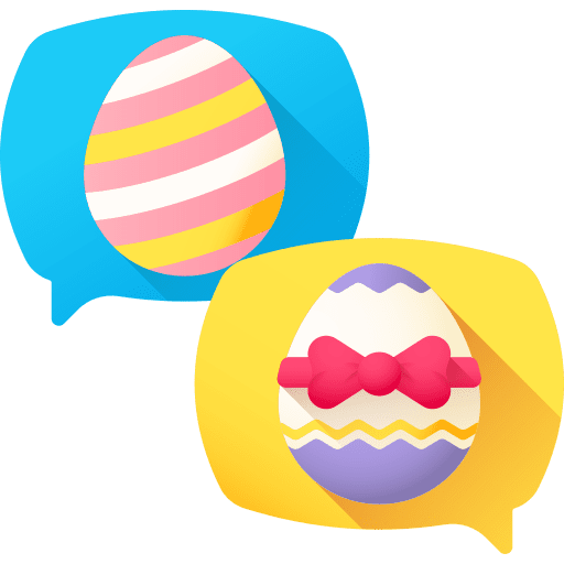 Chat speech bubble multimedia easter icon