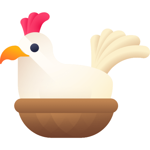 Hen farm animal farming and gardening icon