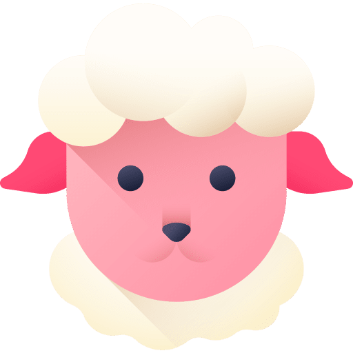 Sheep ewe farming and gardening animals icon