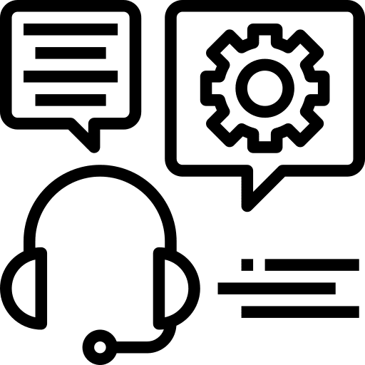 Assistance phone headset delivery icon