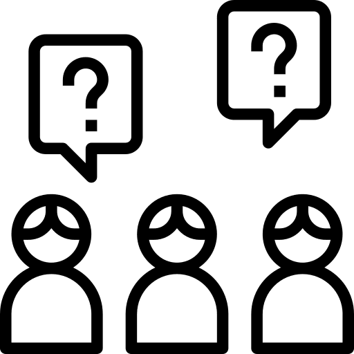 Business communications doubt business icon